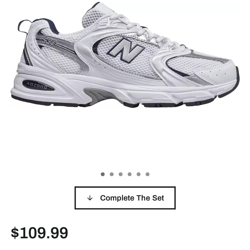 New Balance 530 navy and white